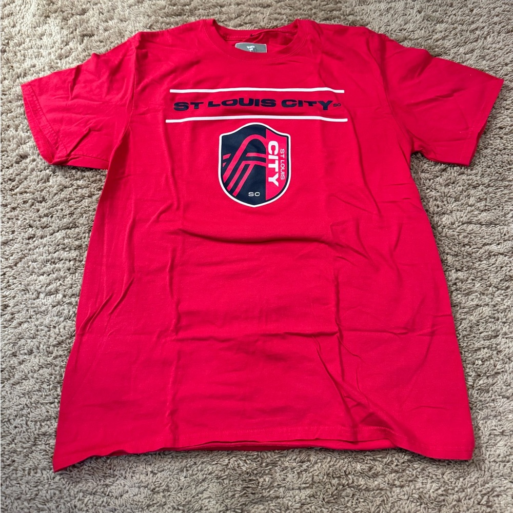 Fanatics Red Saint Louis City Soccer T Shirt Size Large (L)
